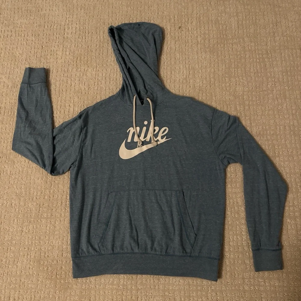 Nike Women’s Light Blue Hoodie Sweater - Picture 1 of 2